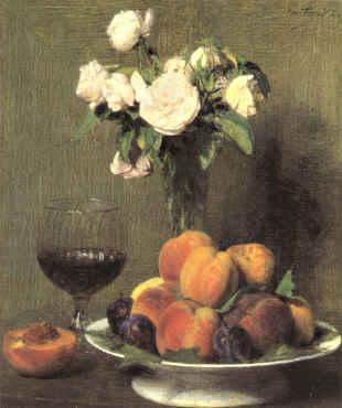 Henri Fantin-Latour Still Life with Roses and Wine  6 oil painting image